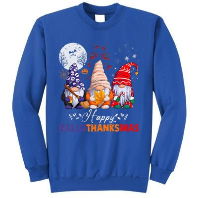 Halloween Thanksgiving Christmas Happy HalloThanksMas Gnomes Sweatshirt