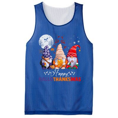 Halloween Thanksgiving Christmas Happy HalloThanksMas Gnomes Mesh Reversible Basketball Jersey Tank