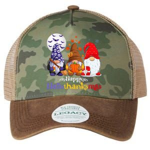 Halloween Thanksgiving Christmas Happy Hallothanksmas Gnomes Legacy Tie Dye Trucker Hat