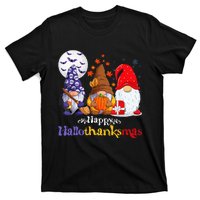 Halloween Thanksgiving Christmas Happy Hallothanksmas Gnomes T-Shirt