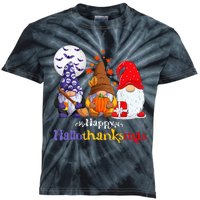 Halloween Thanksgiving Christmas Happy Hallothanksmas Gnomes Kids Tie-Dye T-Shirt