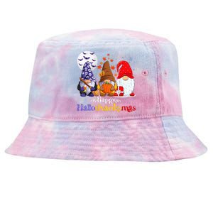 Halloween Thanksgiving Christmas Happy Hallothanksmas Gnomes Tie-Dyed Bucket Hat