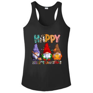 Halloween Thanksgiving Christmas Happy Hallothanksmas Gnomes Gift Ladies PosiCharge Competitor Racerback Tank