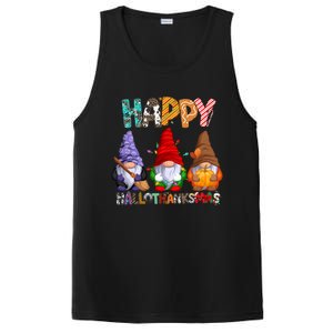 Halloween Thanksgiving Christmas Happy Hallothanksmas Gnomes Gift PosiCharge Competitor Tank