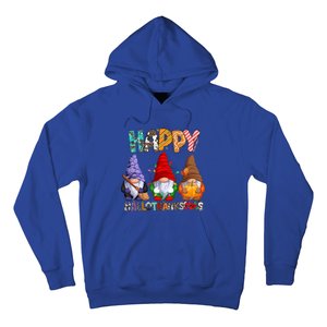 Halloween Thanksgiving Christmas Happy Hallothanksmas Gnomes Gift Hoodie