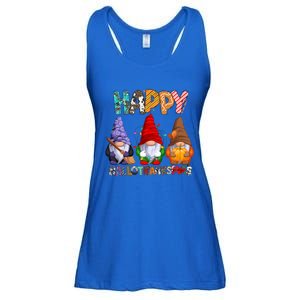 Halloween Thanksgiving Christmas Happy Hallothanksmas Gnomes Gift Ladies Essential Flowy Tank