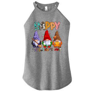 Halloween Thanksgiving Christmas Happy Hallothanksmas Gnomes Gift Women's Perfect Tri Rocker Tank