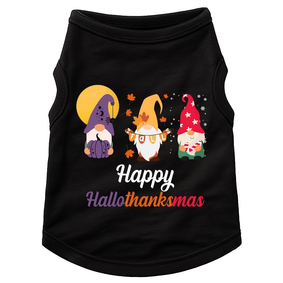 Halloween Thanksgiving Christmas Holiday Gnomes Doggie Tank