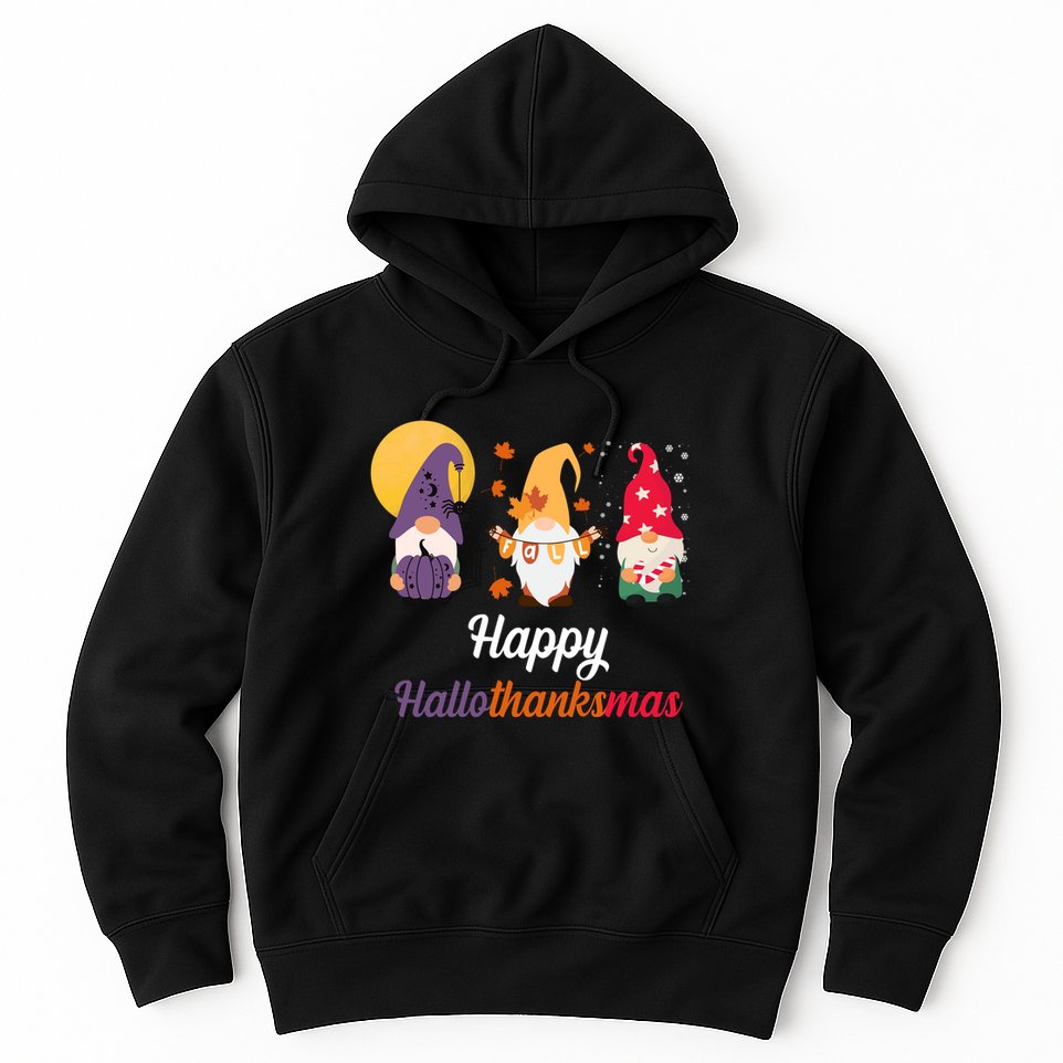 Halloween Thanksgiving Christmas Holiday Gnomes Hoodie