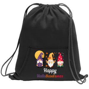 Halloween Thanksgiving Christmas Holiday Gnomes Sweatshirt Cinch Pack Bag