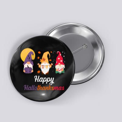 Halloween Thanksgiving Christmas Holiday Gnomes Button