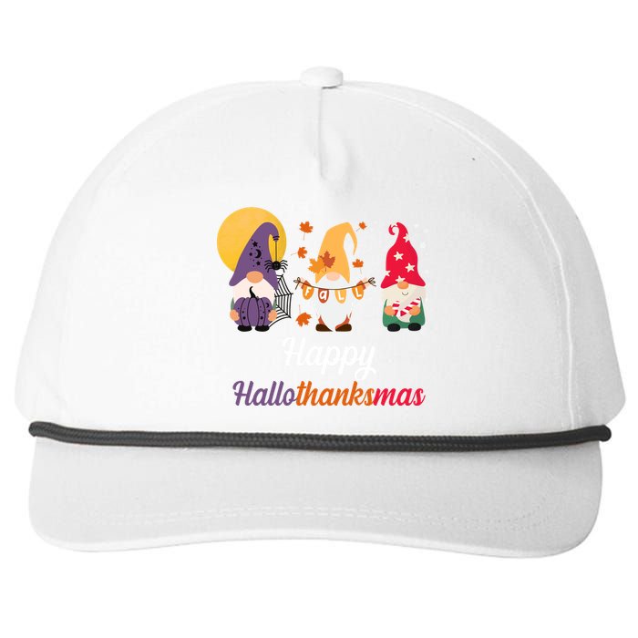 Halloween Thanksgiving Christmas Holiday Gnomes Snapback Five-Panel Rope Hat