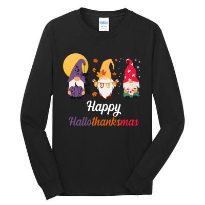 Halloween Thanksgiving Christmas Holiday Gnomes Tall Long Sleeve T-Shirt