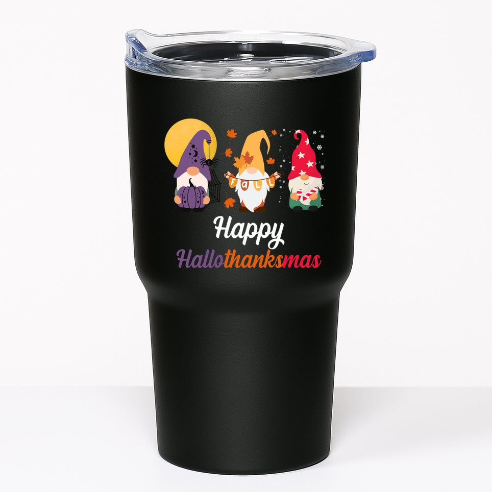 Halloween Thanksgiving Christmas Holiday Gnomes Tumbler