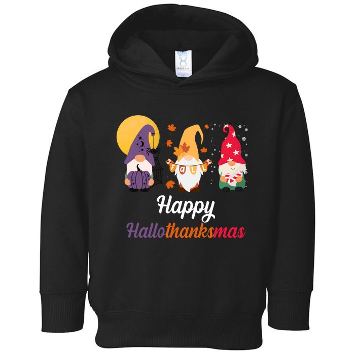 Halloween Thanksgiving Christmas Holiday Gnomes Toddler Hoodie