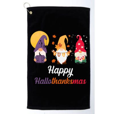 Halloween Thanksgiving Christmas Holiday Gnomes Platinum Collection Golf Towel