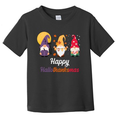 Halloween Thanksgiving Christmas Holiday Gnomes Toddler T-Shirt