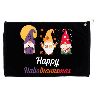 Halloween Thanksgiving Christmas Holiday Gnomes Grommeted Golf Towel