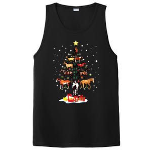 Horse Tree Christmas Horses Xmas Gifts PosiCharge Competitor Tank