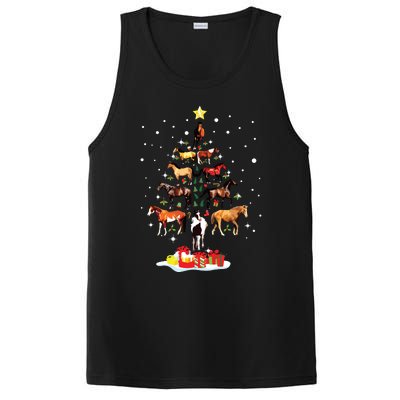 Horse Tree Christmas Horses Xmas Gifts PosiCharge Competitor Tank