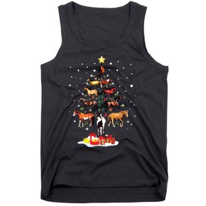 Horse Tree Christmas Horses Xmas Gifts Tank Top