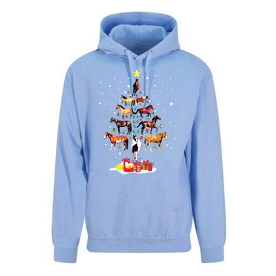 Horse Tree Christmas Horses Xmas Gifts Unisex Surf Hoodie