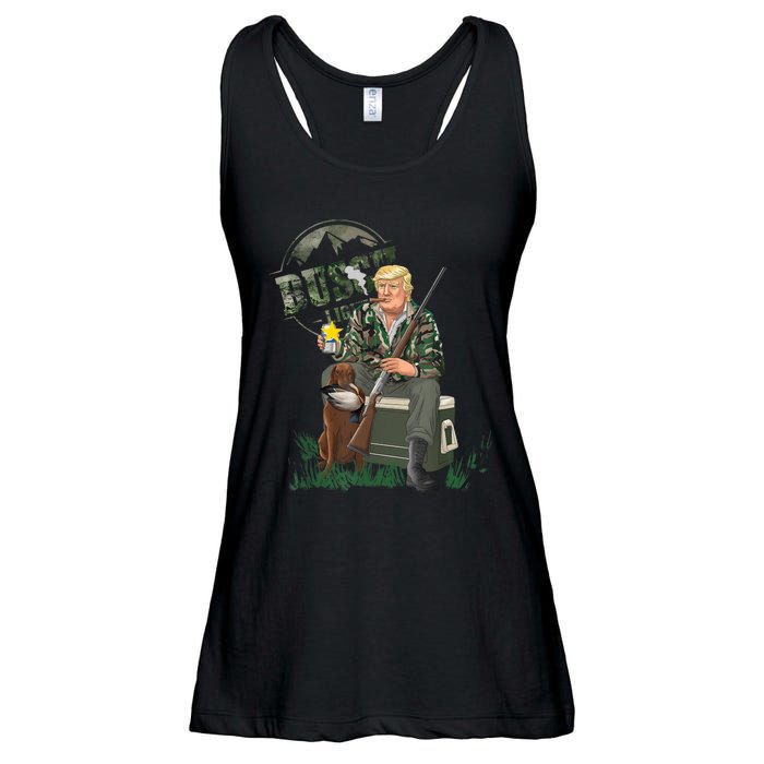 Hunting Trump Camo Duck Election Maga 2024 Voter Ladies Essential Flowy Tank