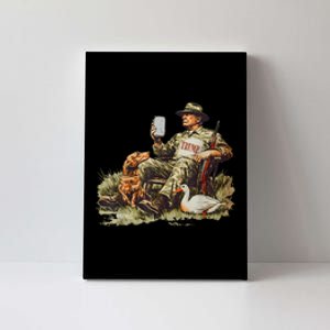 Hunting Trump Camouflage Funny Duck Hunting Season Maga Canvas