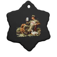 Hunting Trump Camouflage Funny Duck Hunting Season Maga Ceramic Star Ornament