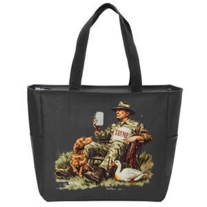 Hunting Trump Camouflage Funny Duck Hunting Season Maga Zip Tote Bag