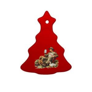 Hunting Trump Camouflage Funny Duck Hunting Season Maga Ceramic Tree Ornament