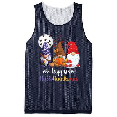 Halloween Thanksgiving Christmas Happy HalloThanksMas Gnomes Mesh Reversible Basketball Jersey Tank