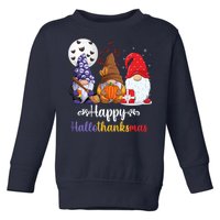 Halloween Thanksgiving Christmas Happy HalloThanksMas Gnomes Toddler Sweatshirt