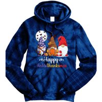 Halloween Thanksgiving Christmas Happy HalloThanksMas Gnomes Tie Dye Hoodie