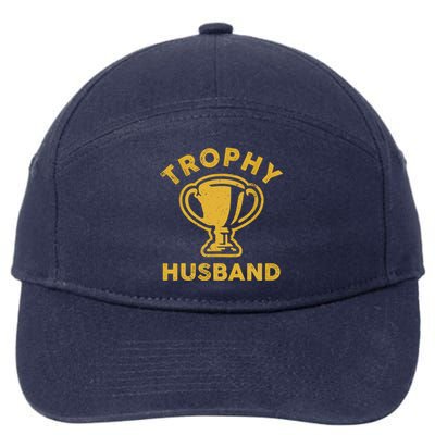 Husband Trophy Cup Vintage Retro Design Father's Day Gift 7-Panel Snapback Hat