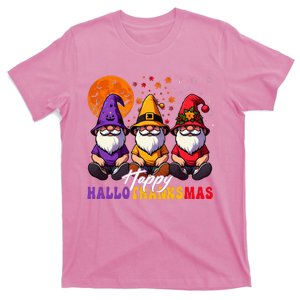 Halloween Thanksgiving Christmas Happy Hallothanksmas Gnomes T-Shirt