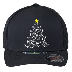 Horse Tree Christmas Horses Xmas Gifts Flexfit Unipanel Trucker Cap