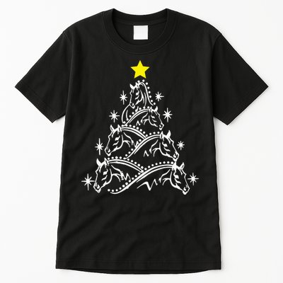 Horse Tree Christmas Horses Xmas Gifts Tall T-Shirt