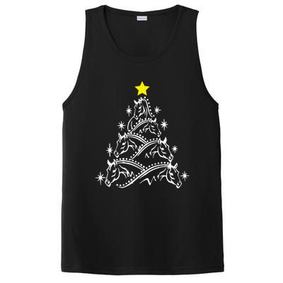 Horse Tree Christmas Horses Xmas Gifts PosiCharge Competitor Tank