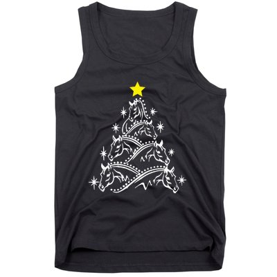 Horse Tree Christmas Horses Xmas Gifts Tank Top