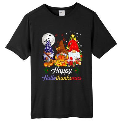 Halloween Thanksgiving Christmas Happy Hallothanksmas Gnomes Tall Fusion ChromaSoft Performance T-Shirt