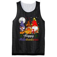 Halloween Thanksgiving Christmas Happy Hallothanksmas Gnomes Mesh Reversible Basketball Jersey Tank