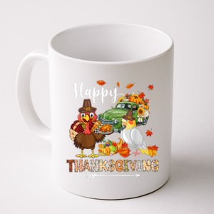 Happy Thanksgiving Cockatiel Turkey Pickup Truck Pumpkins Coffee Mug