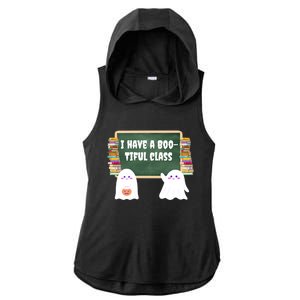 Halloween Teacher Cute Ghost I Have A BooTiful Class Gift Ladies PosiCharge Tri-Blend Wicking Draft Hoodie Tank