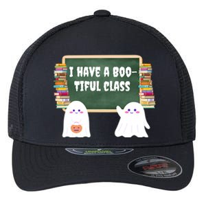 Halloween Teacher Cute Ghost I Have A BooTiful Class Gift Flexfit Unipanel Trucker Cap