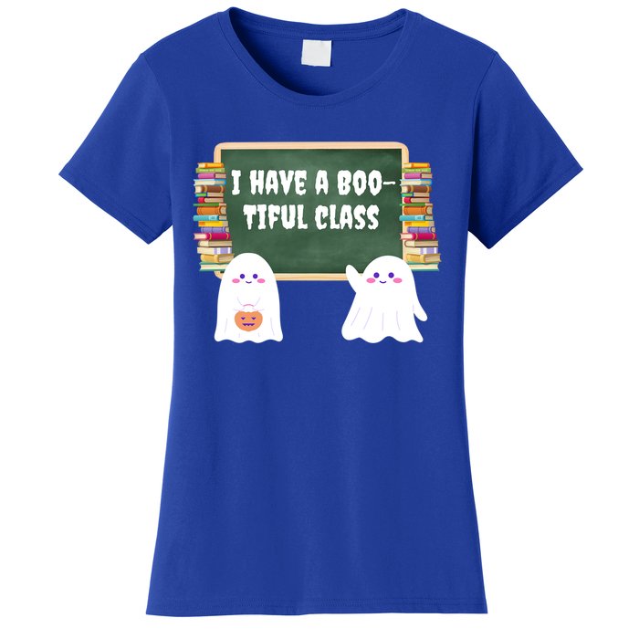 Halloween Teacher Cute Ghost I Have A BooTiful Class Gift Women's T-Shirt