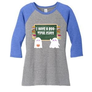 Halloween Teacher Cute Ghost I Have A BooTiful Class Gift Women's Tri-Blend 3/4-Sleeve Raglan Shirt