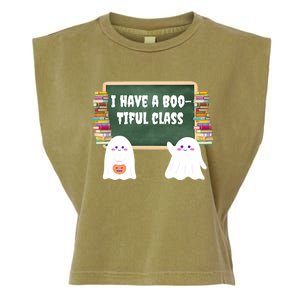 Halloween Teacher Cute Ghost I Have A BooTiful Class Gift Garment-Dyed Women's Muscle Tee