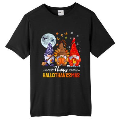 Halloween Thanksgiving Christmas Happy HalloThanksMas Gnomes Tall Fusion ChromaSoft Performance T-Shirt