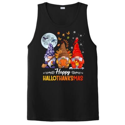 Halloween Thanksgiving Christmas Happy HalloThanksMas Gnomes PosiCharge Competitor Tank